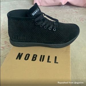 NoBull Project Black Suede mid trainers